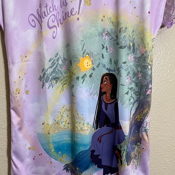 NWT Disney Wish Watch Us Shine Lavender Nightgown Pajamas - Picture 4 of 11
